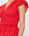 EMBROIDERED V-NECK PEPLUM BLOUSE