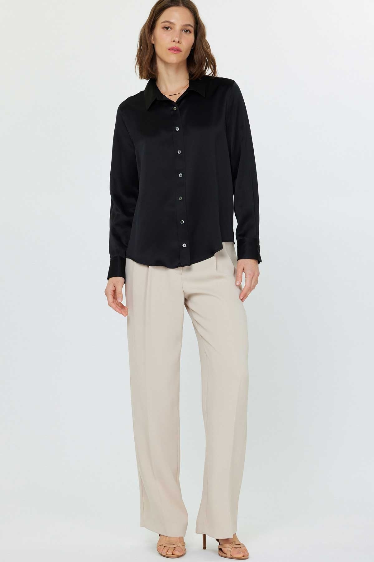 SILK LONG SLEEVE BLOUSE