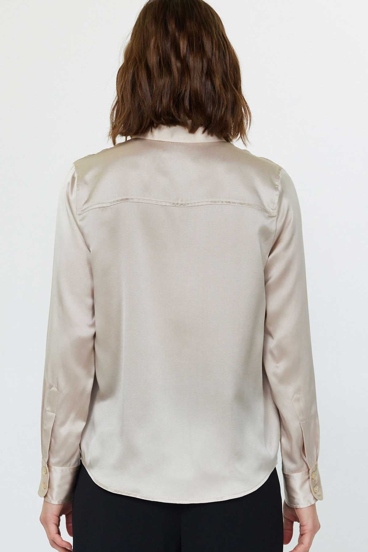 SILK LONG SLEEVE BLOUSE