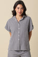 GINGHAM ROLL SLEEVE SHIRT