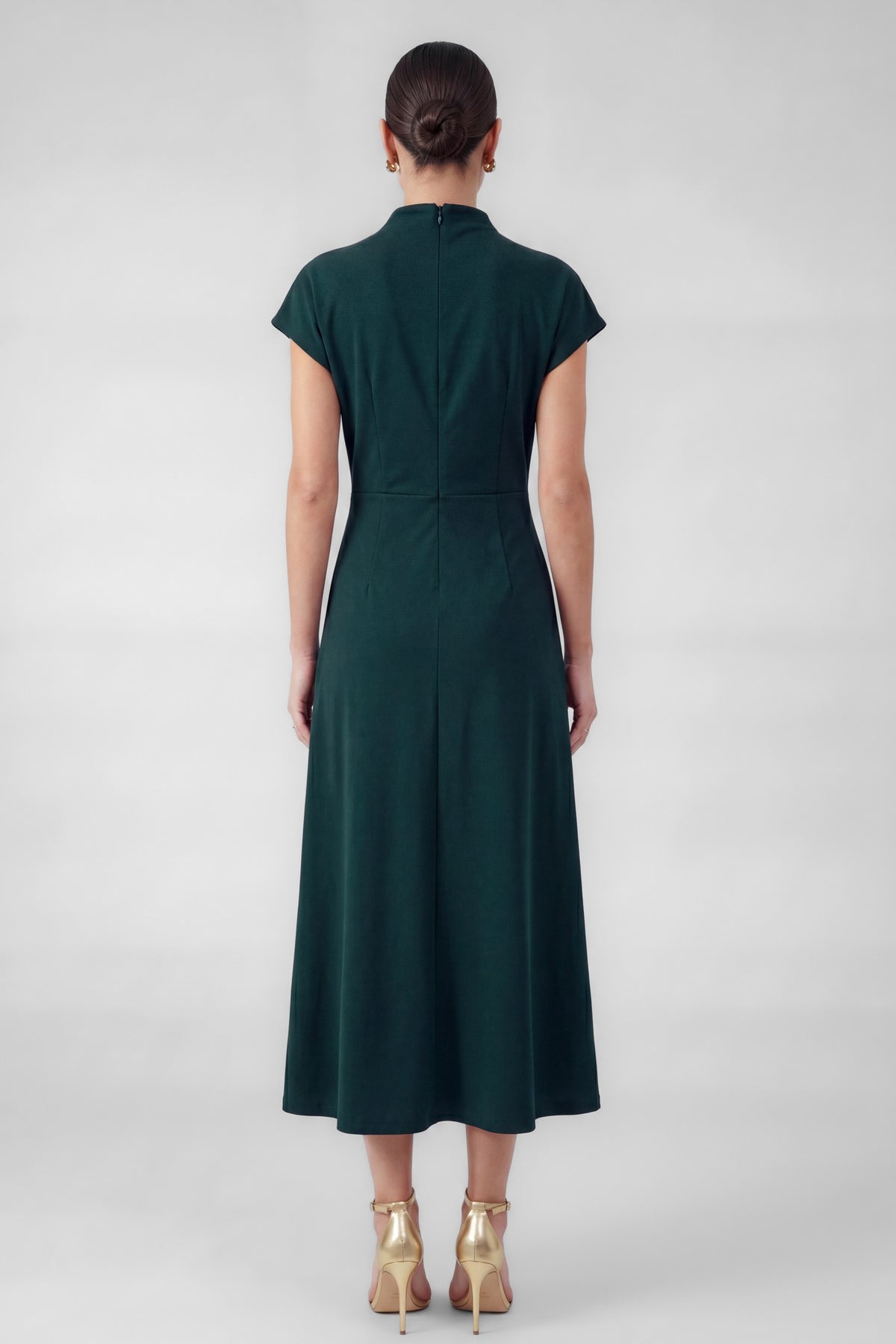 MOCK NECK DOLMAN SLEEVE DRESS