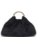 RING HANDLE FAUX FUR HANDBAG