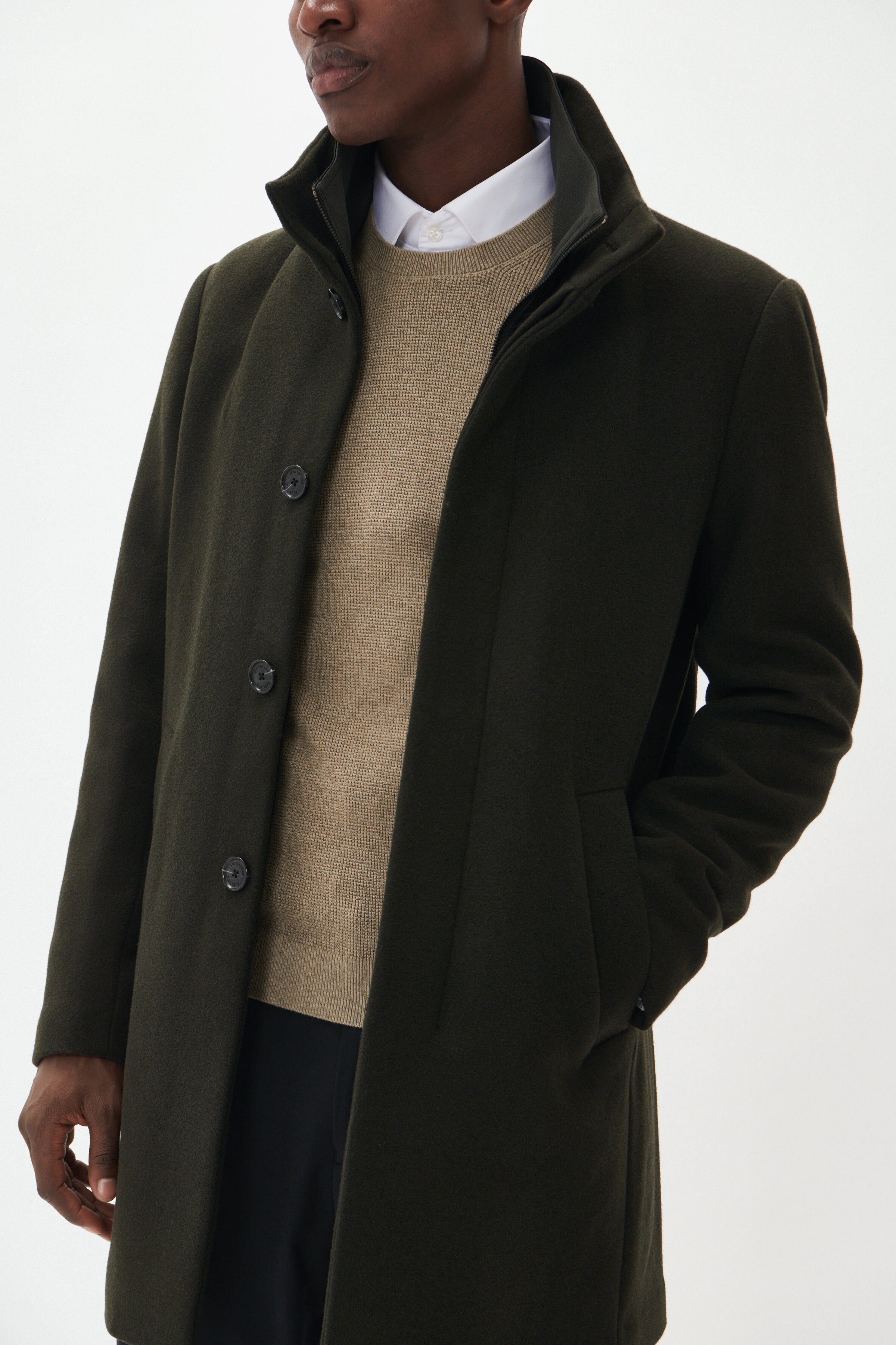 HARVEY N CLASSIC WOOL COAT