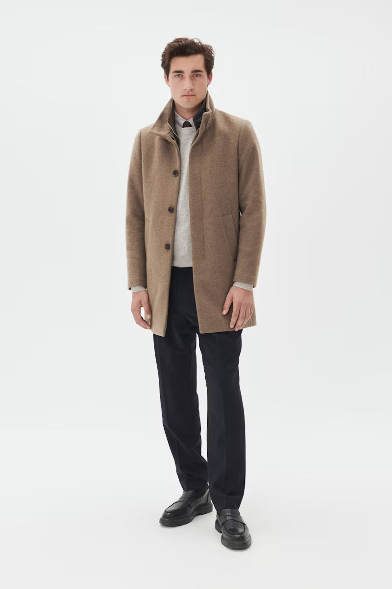 HARVEY N CLASSIC WOOL COAT