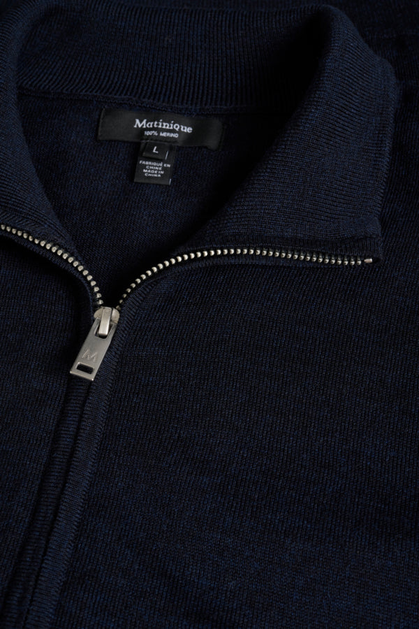 MAMASON MERINO FULL ZIP SWEATER