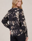 FLORAL SPLIT NECK BLOUSE
