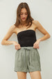 PATCH POCKET TENCEL SHORTS