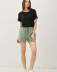 COTTON GAUZE DRAWSTRING SHORTS