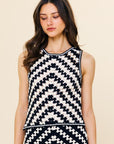 CROCHET STRIPE TANK