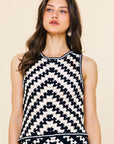 CROCHET STRIPE TANK