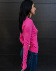 JOHNNY COLLAR FINE KNIT SWEATER