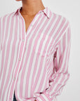 WREN ROSE BLOOM STRIPE LONG SLEEVE SHIRT