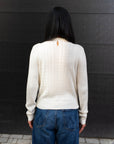 PEARL TRIM CABLE KNIT TOP