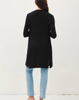 RIBBED OPEN DUSTER CARDIGAN