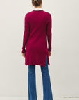 RIBBED OPEN DUSTER CARDIGAN