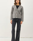 NOTCH COLLAR CARDIGAN