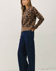 LEOPARD PRINT PULLOVER SWEATER