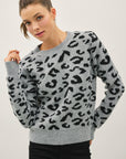 LEOPARD PRINT PULLOVER SWEATER