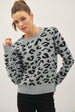 LEOPARD PRINT PULLOVER SWEATER