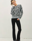 LEOPARD PRINT PULLOVER SWEATER