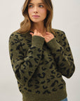 LEOPARD PRINT PULLOVER SWEATER