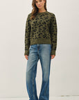 LEOPARD PRINT PULLOVER SWEATER