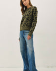 LEOPARD PRINT PULLOVER SWEATER