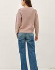 CABLE KNIT DROP SHOULDER SWEATER