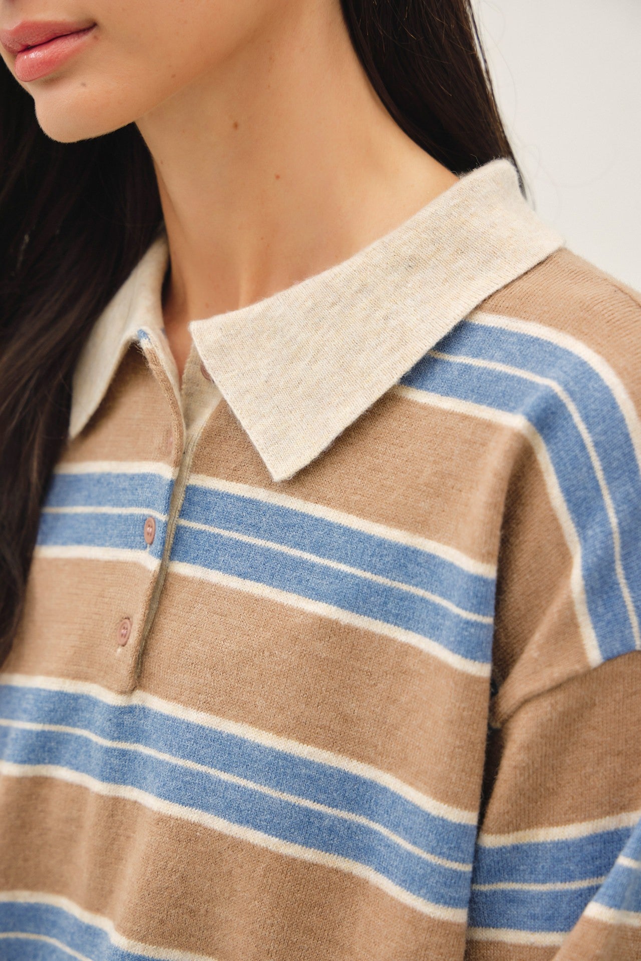 STRIPED RUGBY SWEATER