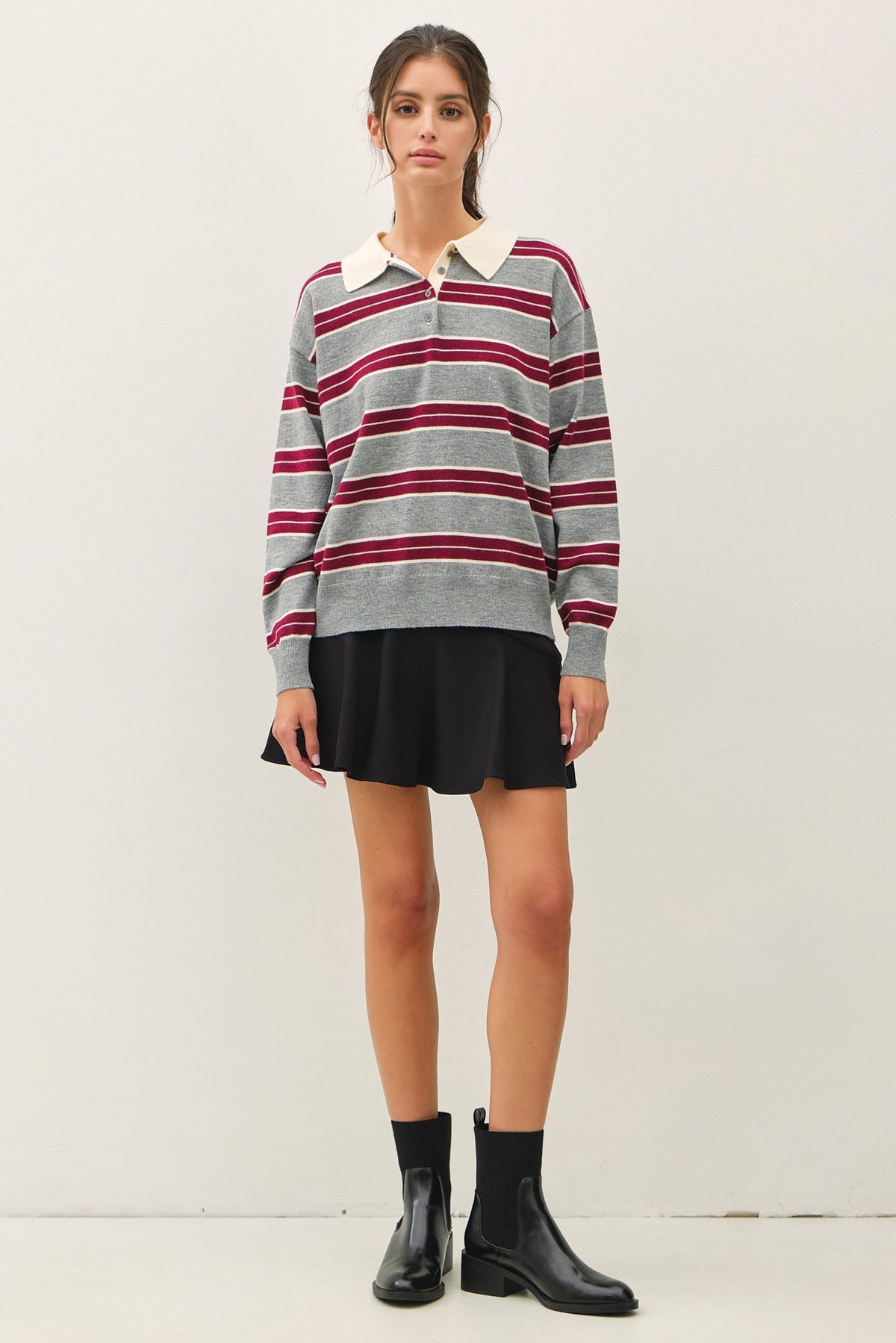 STRIPED RUGBY SWEATER