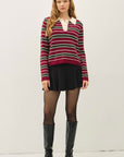 STRIPED POLO SWEATER
