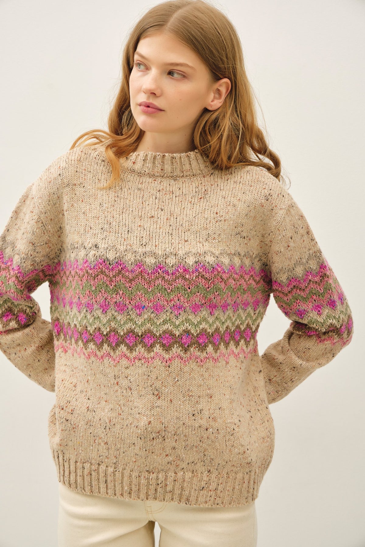 FAIR ISLE MID BLOCK SWEATER