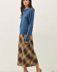 SUNSET PLAID A-LINE SKIRT