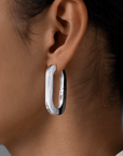 MEGA U-LINK EARRINGS - Silver