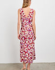 AUDRINA AMARANTH FLORAL DRESS