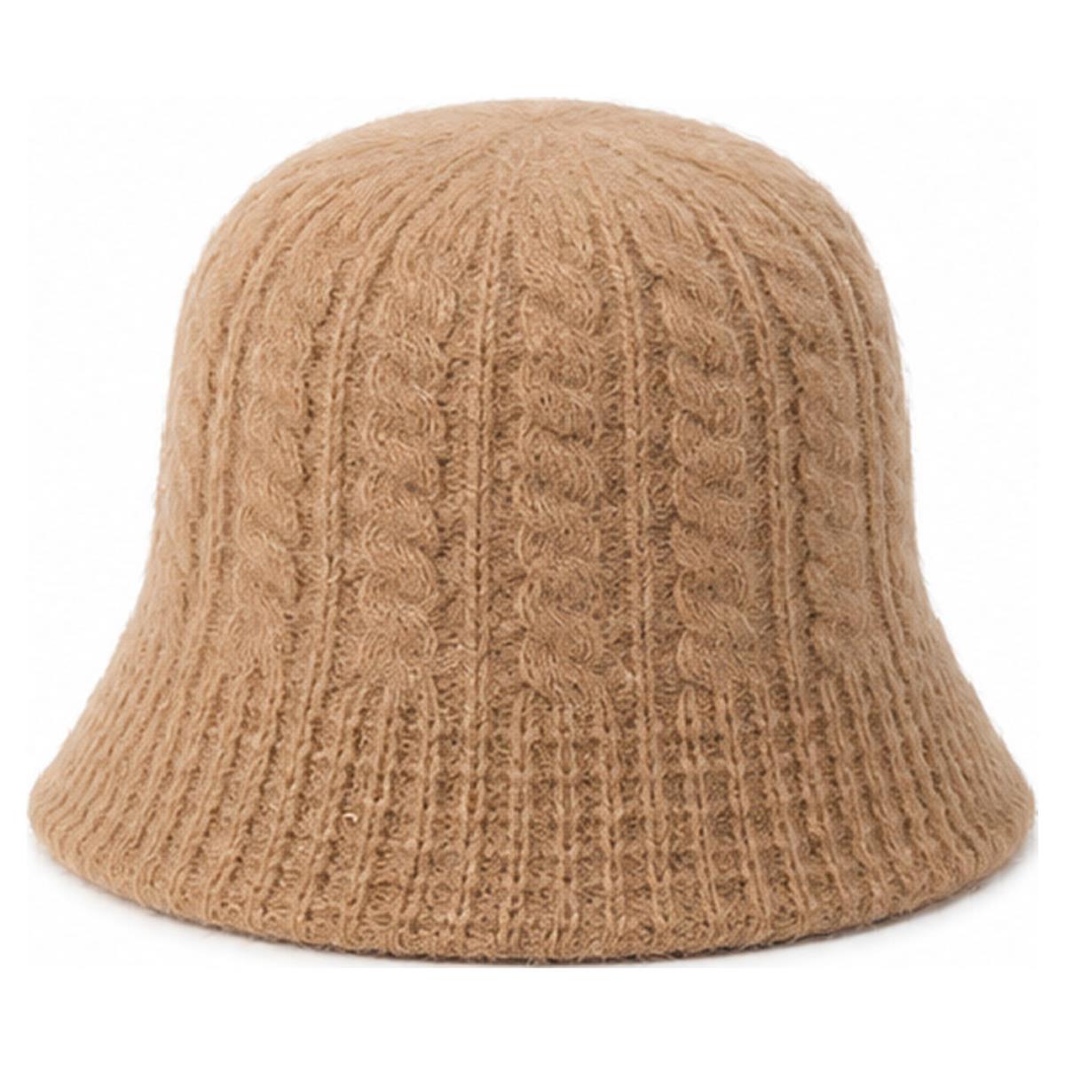 CABLE KNIT BUCKET HAT