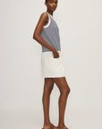 AMELY MESH CROCHET STRIPE TANK