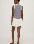 AMELY MESH CROCHET STRIPE TANK