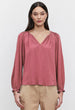 AZALEA RAYON CHALLIS LONG SLEEVE TOP