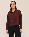 *COMING SOON* DOTTED FLOWY PULLOVER PLACKET SHIRT