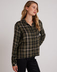 PLAID SLOUCHY POCKET BUTTON DOWN SHIRT