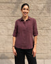 SPLIT BACK BUTTON DOWN SHIRT