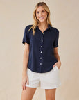 SHORT SLEEVE POCKET BUTTON DOWN SHIRT