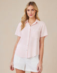 SHORT SLEEVE POCKET BUTTON DOWN SHIRT