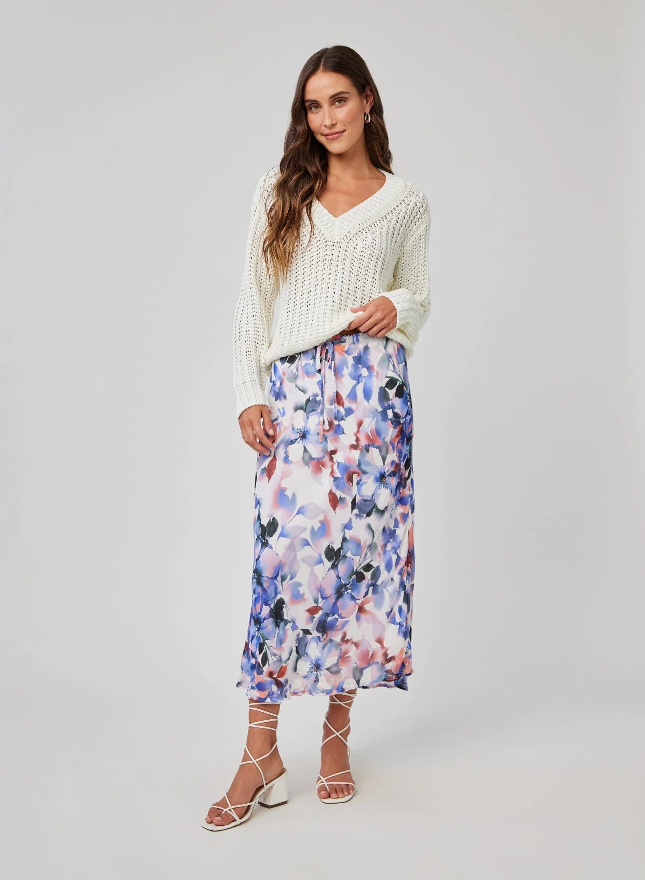 MAGNOLIA BLOOM RUFFLE WAIST SKIRT