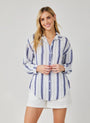 COASTAL OMBRE STRIPE LONG SLEEVE BUTTON DOWN SHIRT