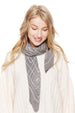 ACCORDION PLEAT ECCENTRIC SQUARES SCARF