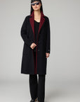 BENICIA DOUBLE COLLAR WOOL COAT