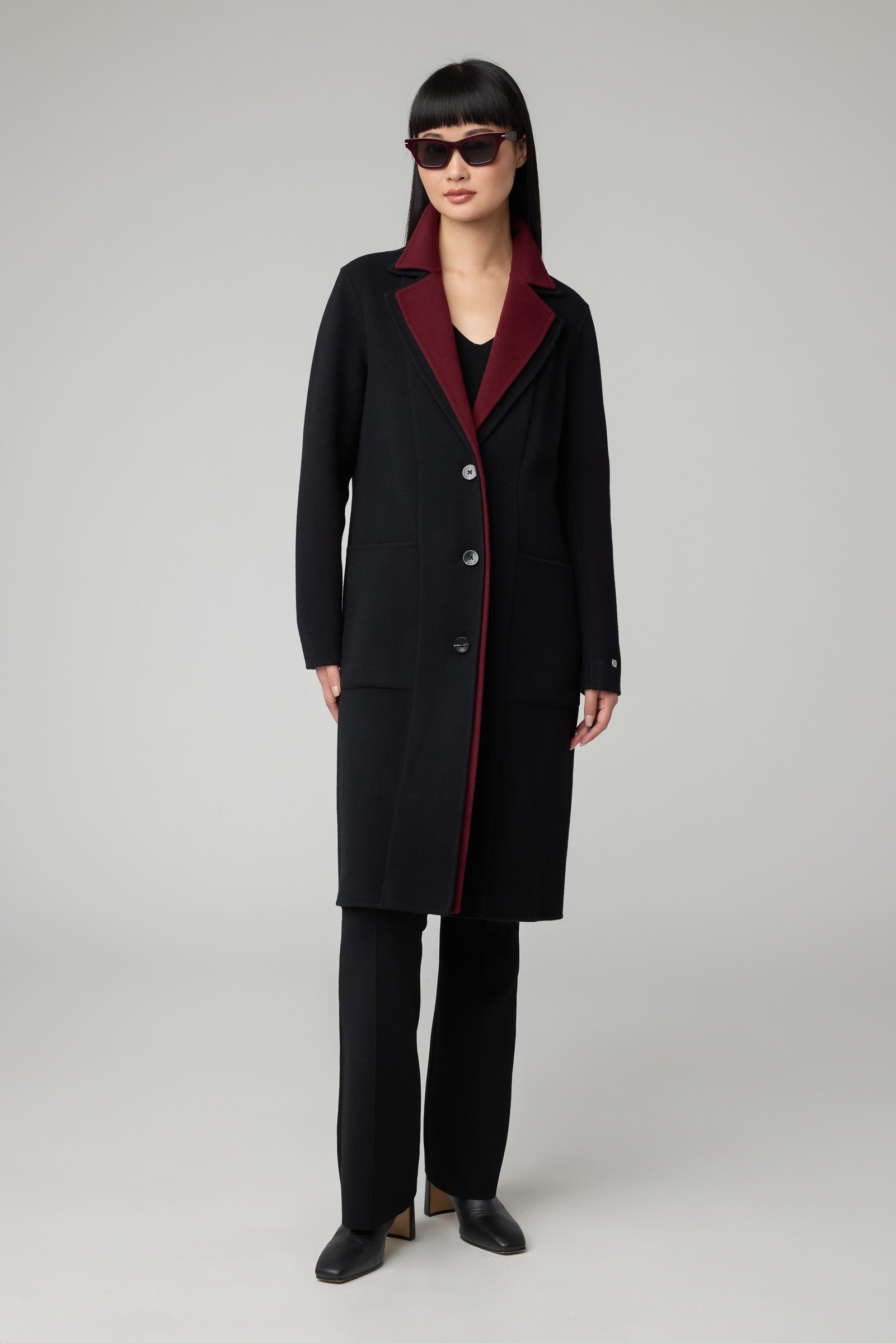 BENICIA DOUBLE COLLAR WOOL COAT