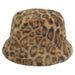LEOPARD FAUX FUR BUCKET HAT